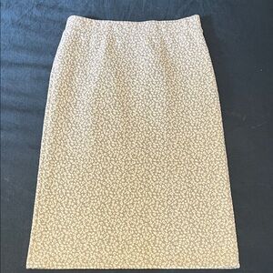 LOFT white and gray Textured Pencil Skirt